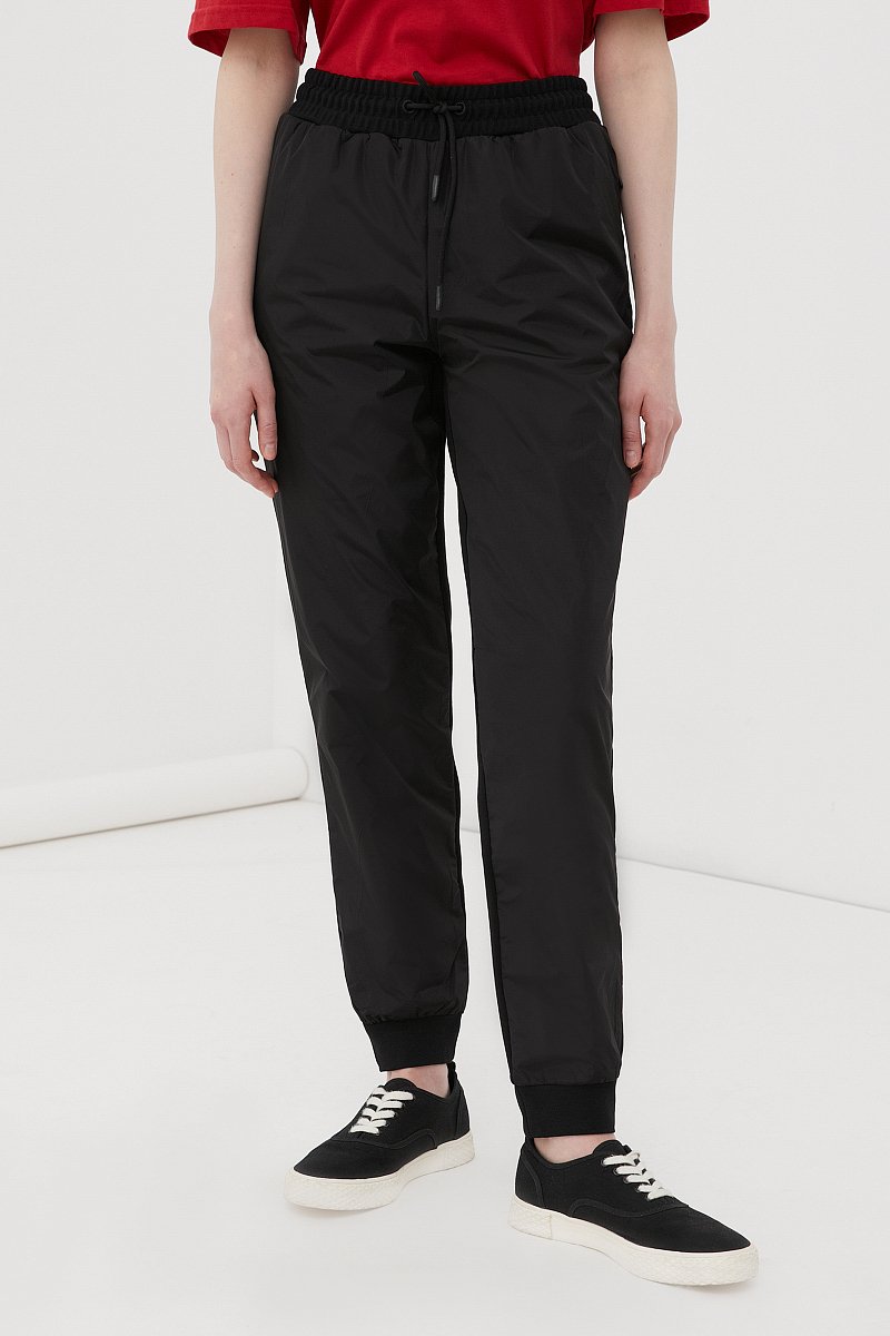 Трикотажные брюки женские, цвет Черный, артикул: FBC13027_619. Купить винтернет-магазине FINN FLARE